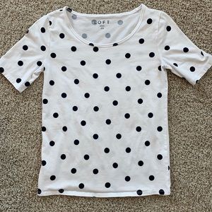 LOFT navy polka dot t-shirt